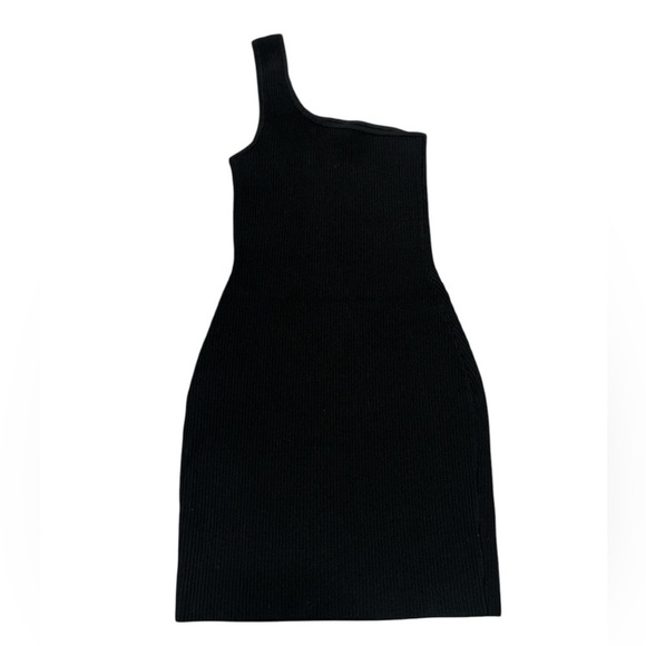 Babaton Sculpt Knit One-Shoulder Dress in black - size 2XS - Picture 6 of 9